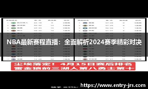 NBA最新赛程直播：全面解析2024赛季精彩对决